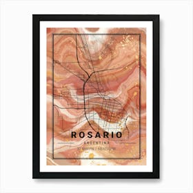 Rosario Map Art Print