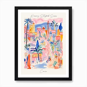 Poster Of Cairo, Dreamy Storybook Illustration 1 Art Print