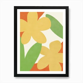 Sunshine Yellow Floral Graphic Art Print