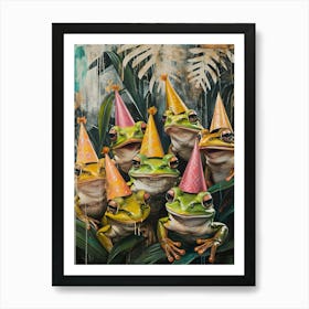 Kitsch Birthday Frogs 1 Art Print