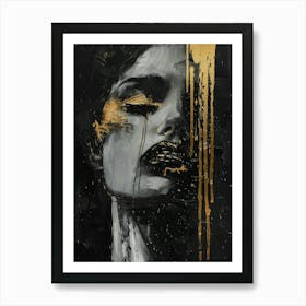 Gold And Black 65 Art Print