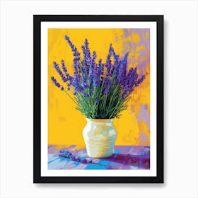 Lavender Flowers On A Table   Contemporary Illustration 1 Art Print