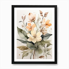 Watercolor Flowers 9 Art Print