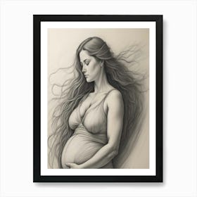 Pregnant Woman Art Print