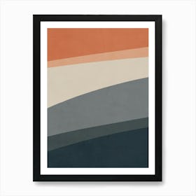 Abstract Wavy Lines - AL01 Art Print