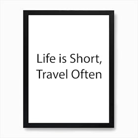 Travel Quote 2 Art Print