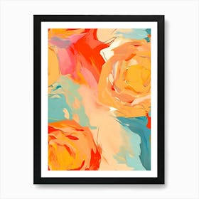 Abstract Roses Art Print