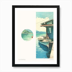 Naoshima Japan 4 Cut Out Travel Poster Art Print