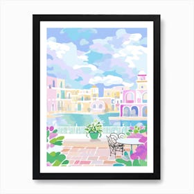 Brindisi, Italy Colourful View 1 Art Print