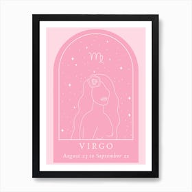 Virgo Pink Art Print