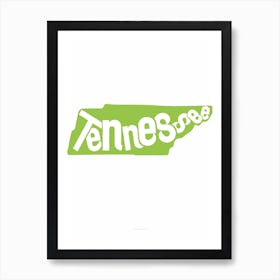 Tennesse State Typography Art Print