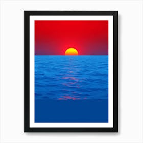 Sunset Over The Ocean 98 Art Print