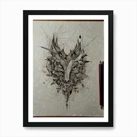 Wolf Head 2 Art Print