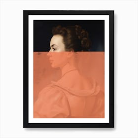 Contemporary Portrait, Peach Fuzz Art Print