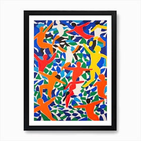 Swimming In The Style Of Matisse 4 Art Print