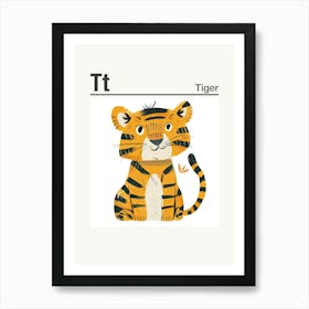 Animals Alphabet Tiger 4 Art Print