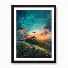 Christian Life, Digital Christian Painting, Christian Cross Painting, Bible Art, Religious Art, Jesus Christ Art, Jesus Cross Digital Art Art Print