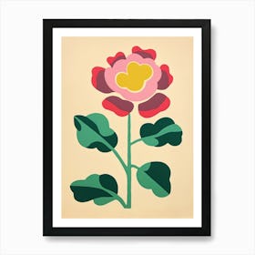 Cut Out Style Flower Art Rose 2 Art Print