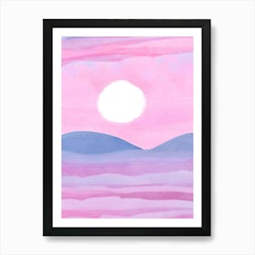 Watercolor Sunset 2 Art Print