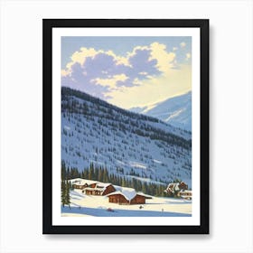 Big Sky, Usa Ski Resort Vintage Landscape 1 Skiing Poster Art Print