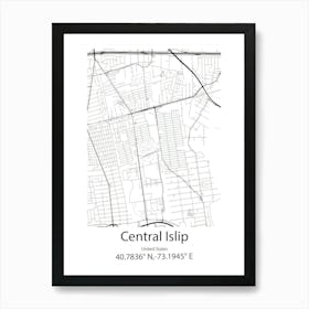 Central Falls,United States Minimalist Map 1 Art Print