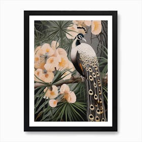 Flower Illustration Peacock Flower 2 Art Print