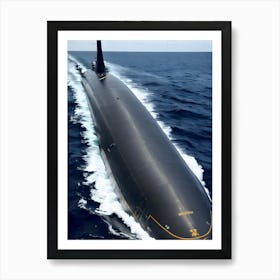 Submarine In The Ocean-Reimagined 46 Art Print