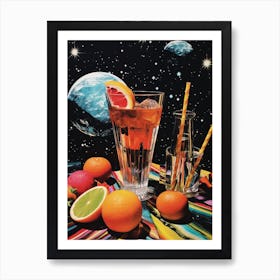 Photographic Cocktail Space Collage 2 Art Print