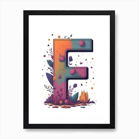 Colorful Letter F Illustration 55 Affiche