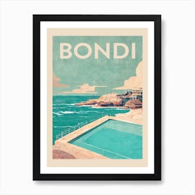 Bondi Vintage Travel Poster Art Print