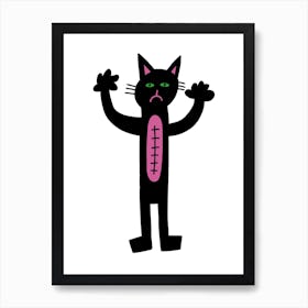 Kids Art Black Cat 2 Art Print