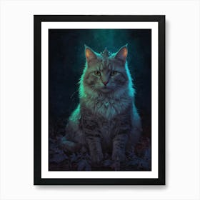 Cat In The Dark 2 Art Print