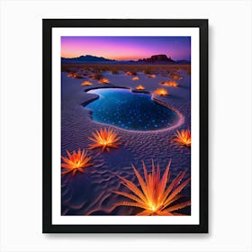 Mirage Of The Enchanted Desert V3 Art Print