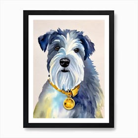 Kerry Blue Terrier 3 Watercolour Dog Art Print