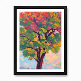 Nuttall Oak tree Abstract Block Colour Art Print