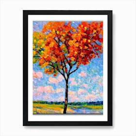 Eastern Cottonwood 2 tree Abstract Block Colour Art Print