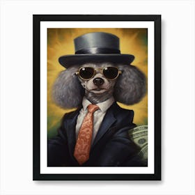 Gangster Dog Poodle Art Print