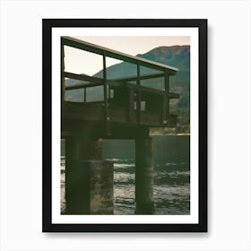 Vintage Summer Lake Silhouette on Film Art Print