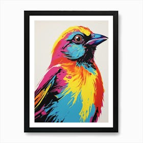 Andy Warhol Style Bird Cowbird 3 Art Print