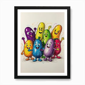 Fruity Peas Art Print