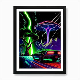 Alien Spaceship Art Print