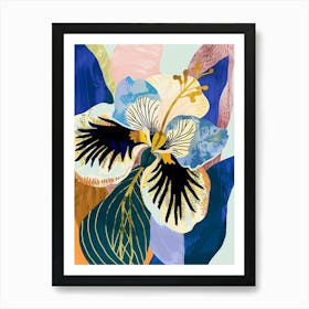 Colourful Flower Illustration Wild Pansy 1 Art Print