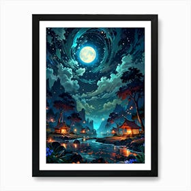 Night In The Forest 7 Art Print