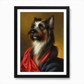 Skye Terrier Renaissance Portrait Oil Painting Art Print