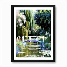 Water Lily Bridge Art Print