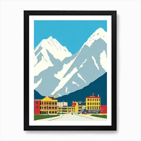 Telluride 2, Usa Midcentury Vintage Skiing Poster Art Print