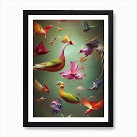 Hummingbirds Art Print