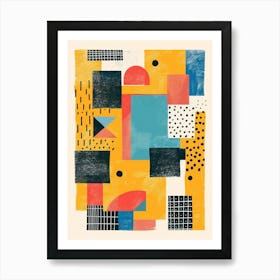 Playful And Colorful Geometric Shapes Arranged In A Fun And Whimsical Way 15 Art Print