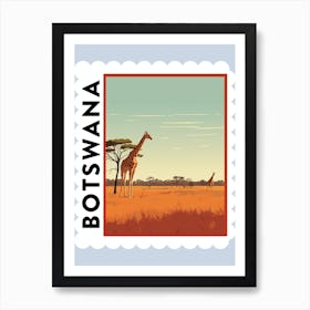 Botswana 3 Travel Stamp Poster Art Print