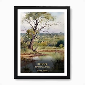 Kruger National Park South Africa Watercolour 4 Art Print